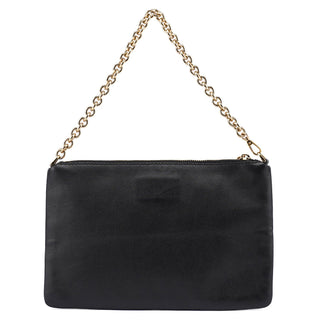 Dolce & Gabbana Black Leather Chain Shoulder Bag