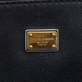 Dolce & Gabbana Black Leather Chain Shoulder Bag