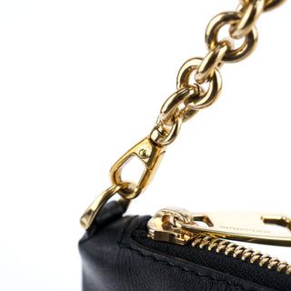 Dolce & Gabbana Black Leather Chain Shoulder Bag