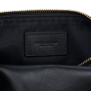 Dolce & Gabbana Black Leather Chain Shoulder Bag