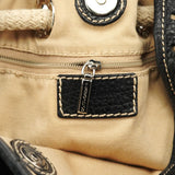 Dolce & Gabbana Black Leather Perforated Tote Bag