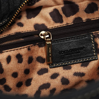 Dolce & Gabbana Black Leather Pocket Tote Bag