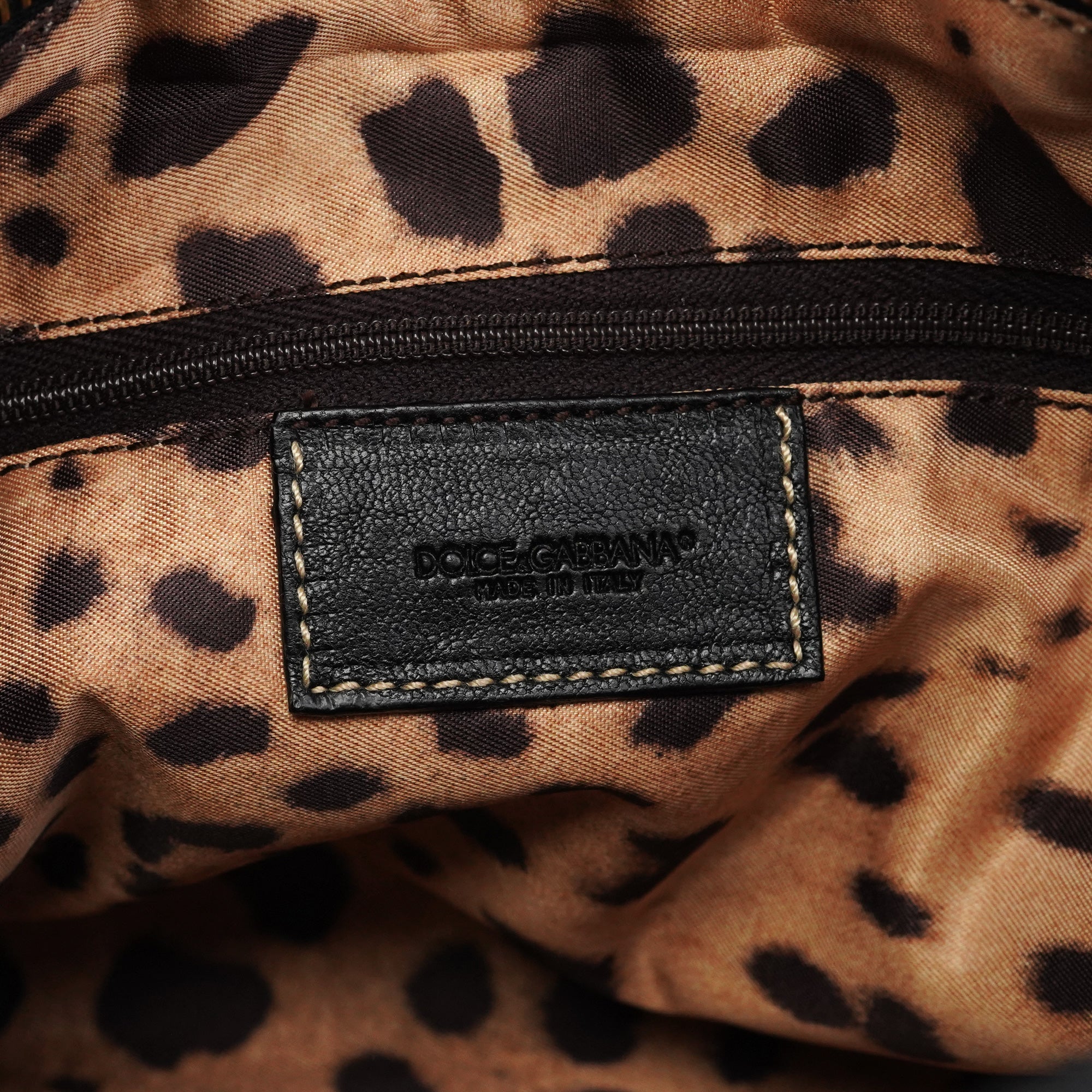 Dolce & Gabbana Sac cabas à poches en cuir noir