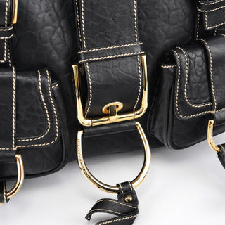 Dolce & Gabbana Black Leather Pocket Tote Bag