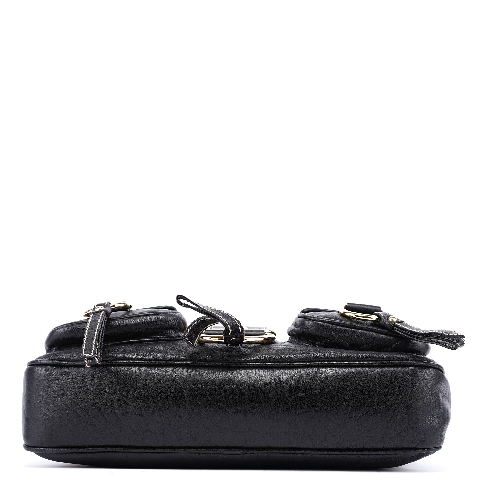 Dolce & Gabbana Sac cabas à poches en cuir noir