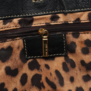 Dolce & Gabbana Black Leather Tote Bag