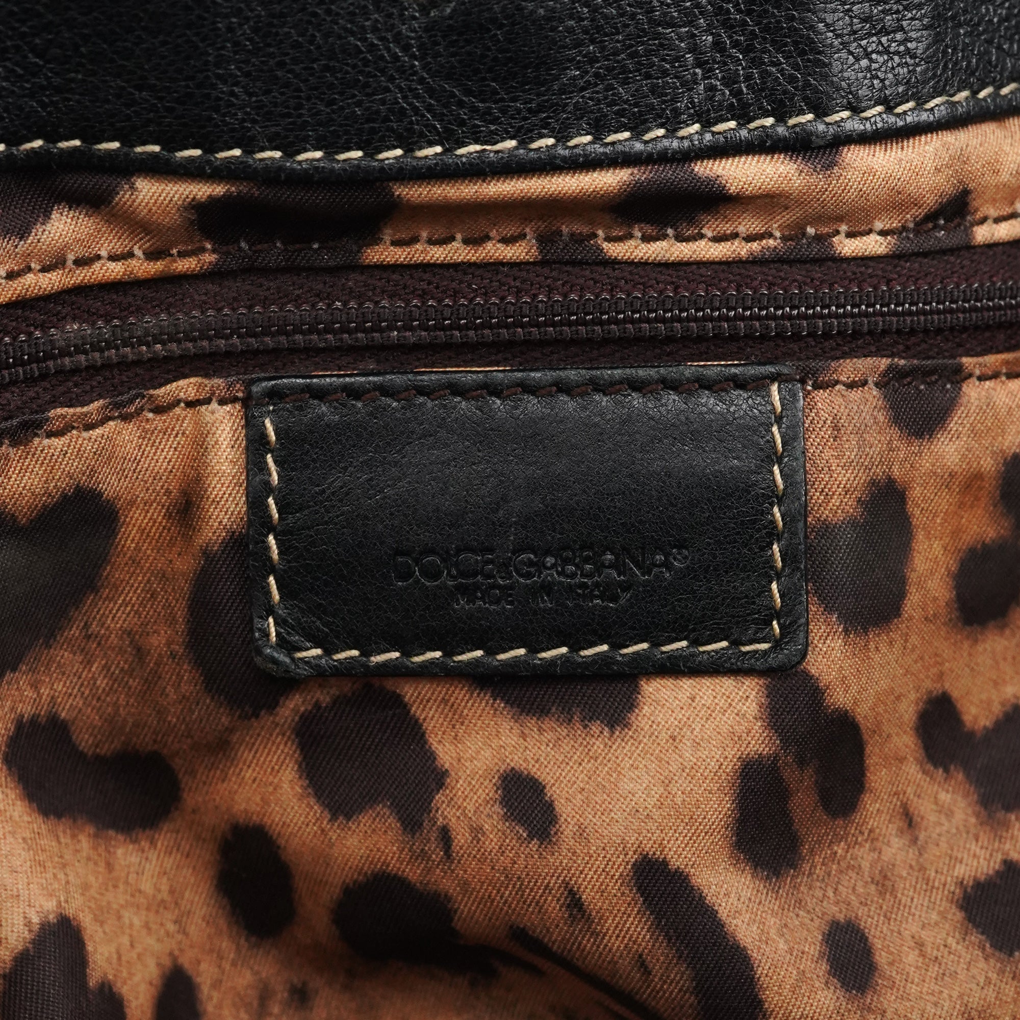 Dolce & Gabbana Sac cabas en cuir noir