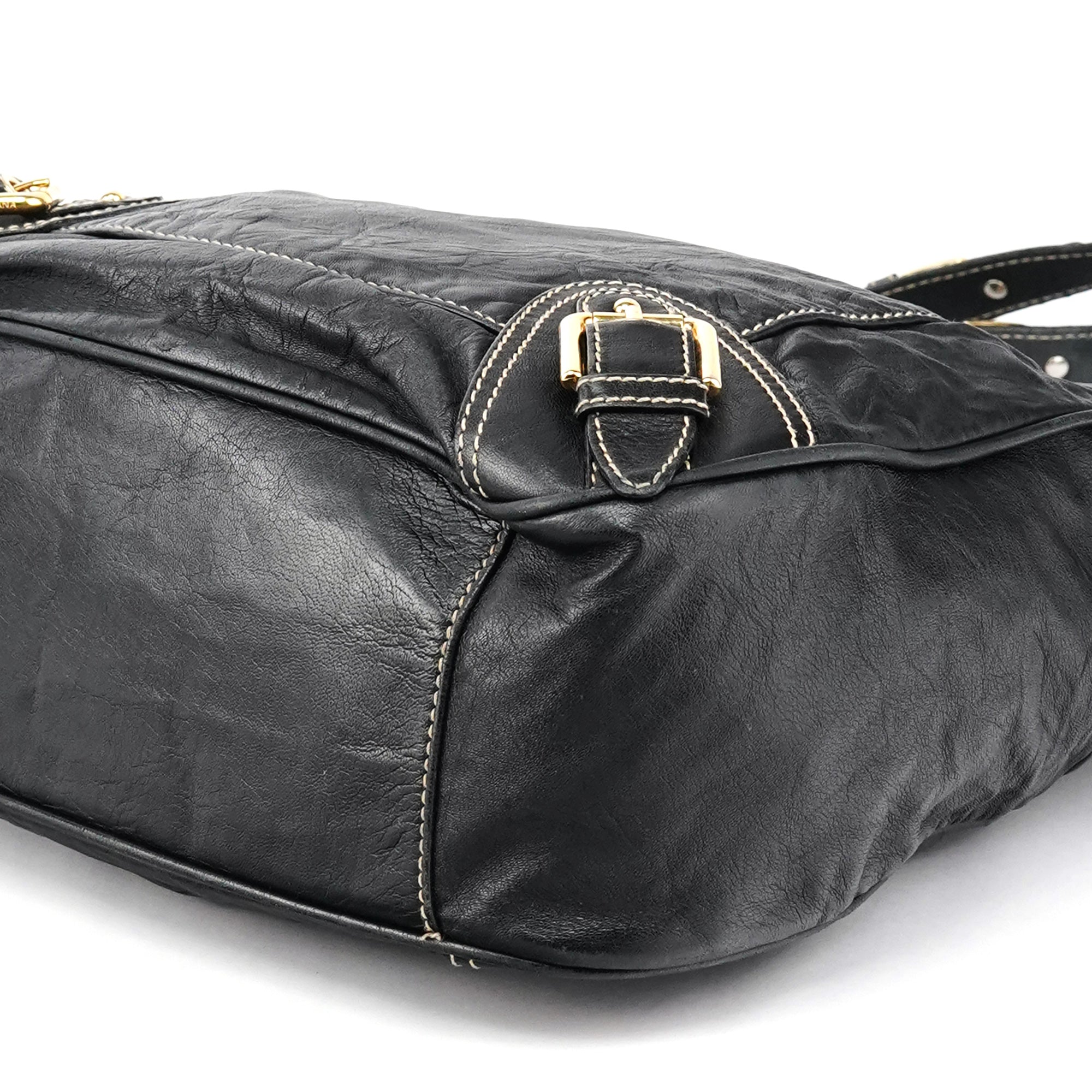 Dolce & Gabbana Sac cabas en cuir noir
