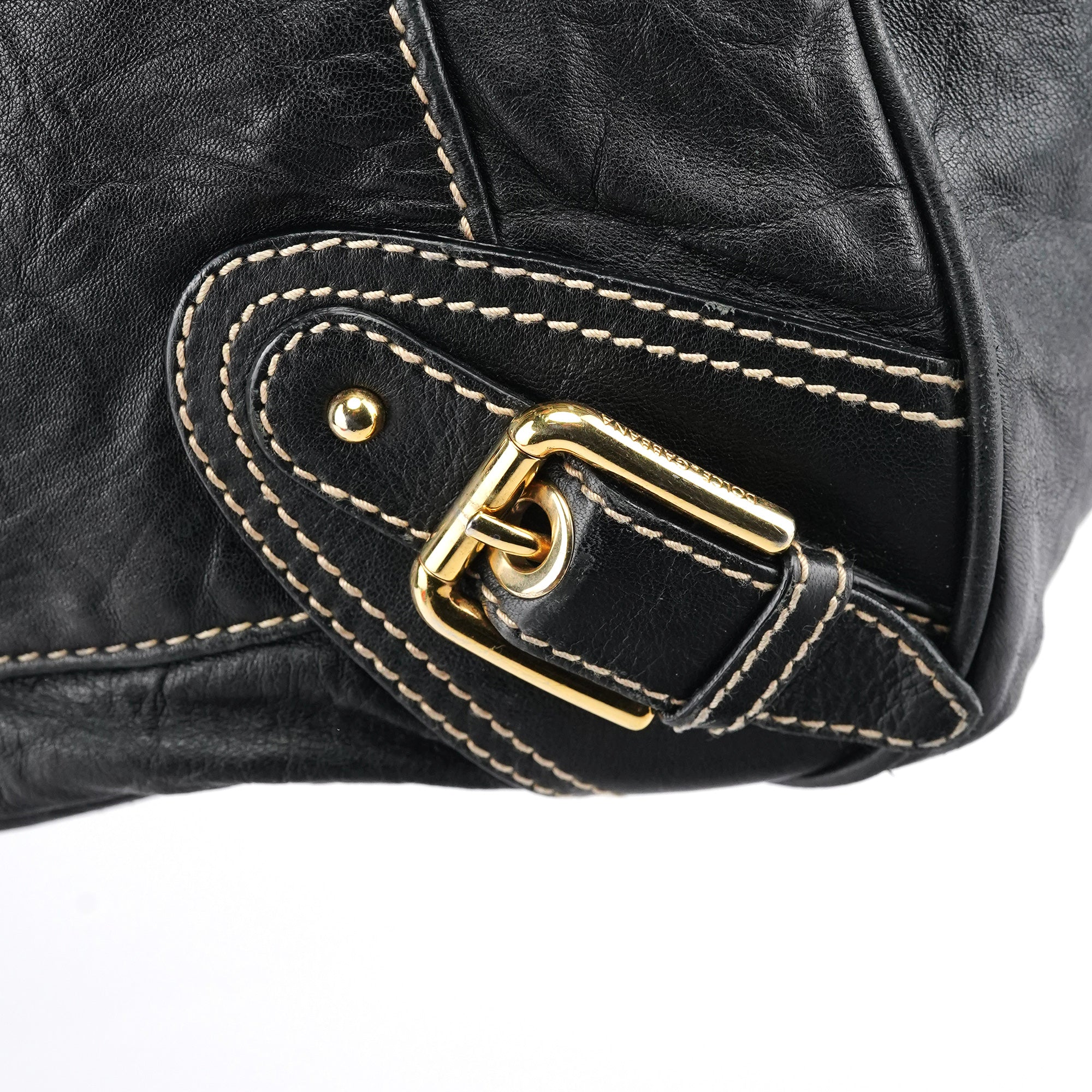 Dolce & Gabbana Sac cabas en cuir noir