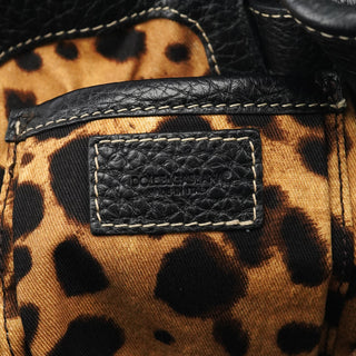 Dolce & Gabbana Black Pebbled Leather D&G Tote Bag