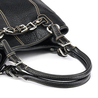 Dolce & Gabbana Black Pebbled Leather D&G Tote Bag