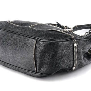 Dolce & Gabbana Black Pebbled Leather D&G Tote Bag