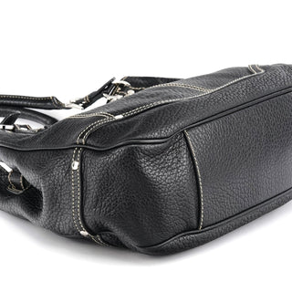 Dolce & Gabbana Black Pebbled Leather D&G Tote Bag