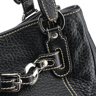 Dolce & Gabbana Black Pebbled Leather D&G Tote Bag