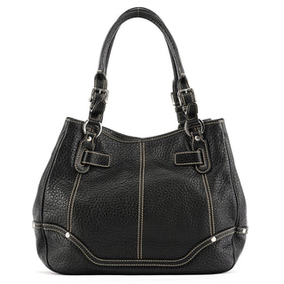 Dolce & Gabbana Black Pebbled Leather D&G Tote Bag
