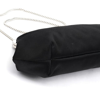 Dolce & Gabbana Black Satin Clutch Chain Shoulder Bag