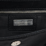 Dolce & Gabbana Black Satin Python Rhinestone Mini Bag