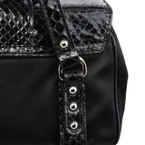 Dolce & Gabbana Black Satin Python Rhinestone Mini Bag