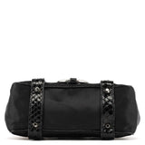 Dolce & Gabbana Black Satin Python Rhinestone Mini Bag