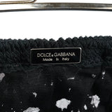 Dolce & Gabbana Black Wool Knit Clutch Handbag