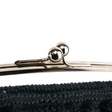 Dolce & Gabbana Black Wool Knit Clutch Handbag