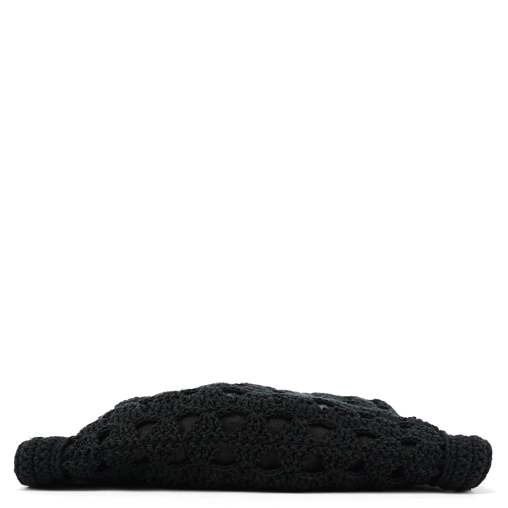 Dolce & Gabbana Black Wool Knit Clutch Handbag