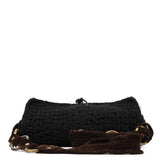 Dolce & Gabbana Borsa a spalla in camoscio e maglia marrone