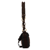 Dolce & Gabbana Borsa a spalla in camoscio e maglia marrone