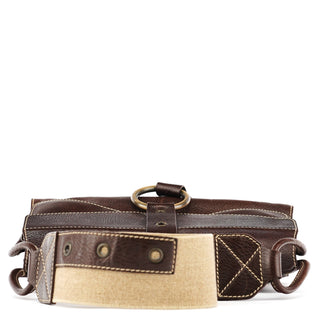 Dolce & Gabbana Brown Leather Ring Shoulder Bag