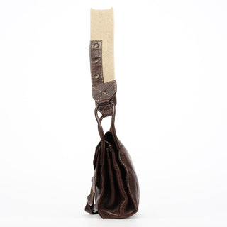 Dolce & Gabbana Brown Leather Ring Shoulder Bag