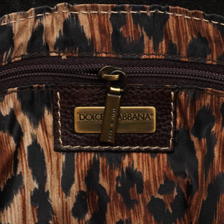 Dolce & Gabbana Brown Leather Ring Shoulder Bag