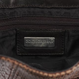 Dolce & Gabbana Brown Python Leather Buckle Shoulder Bag