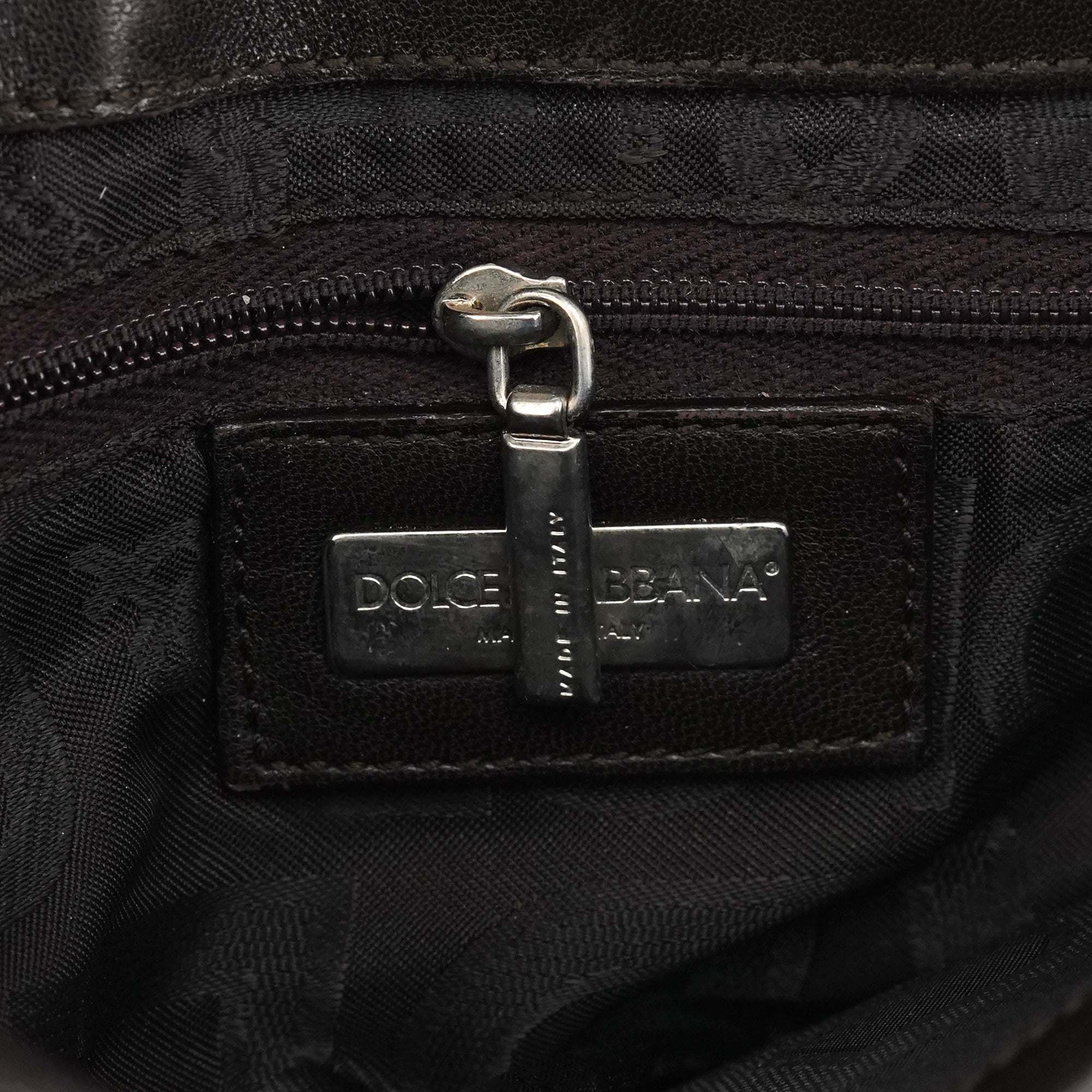 Dolce & Gabbana Brown Python Leather Buckle Shoulder Bag