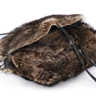 Dolce & Gabbana Brown Rabbit Fur Crossbody Bag