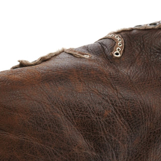 Dolce & Gabbana Brown Shearling Butterfly Shoulder Bag