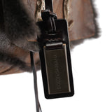 Dolce & Gabbana Brown Shearling Butterfly Shoulder Bag