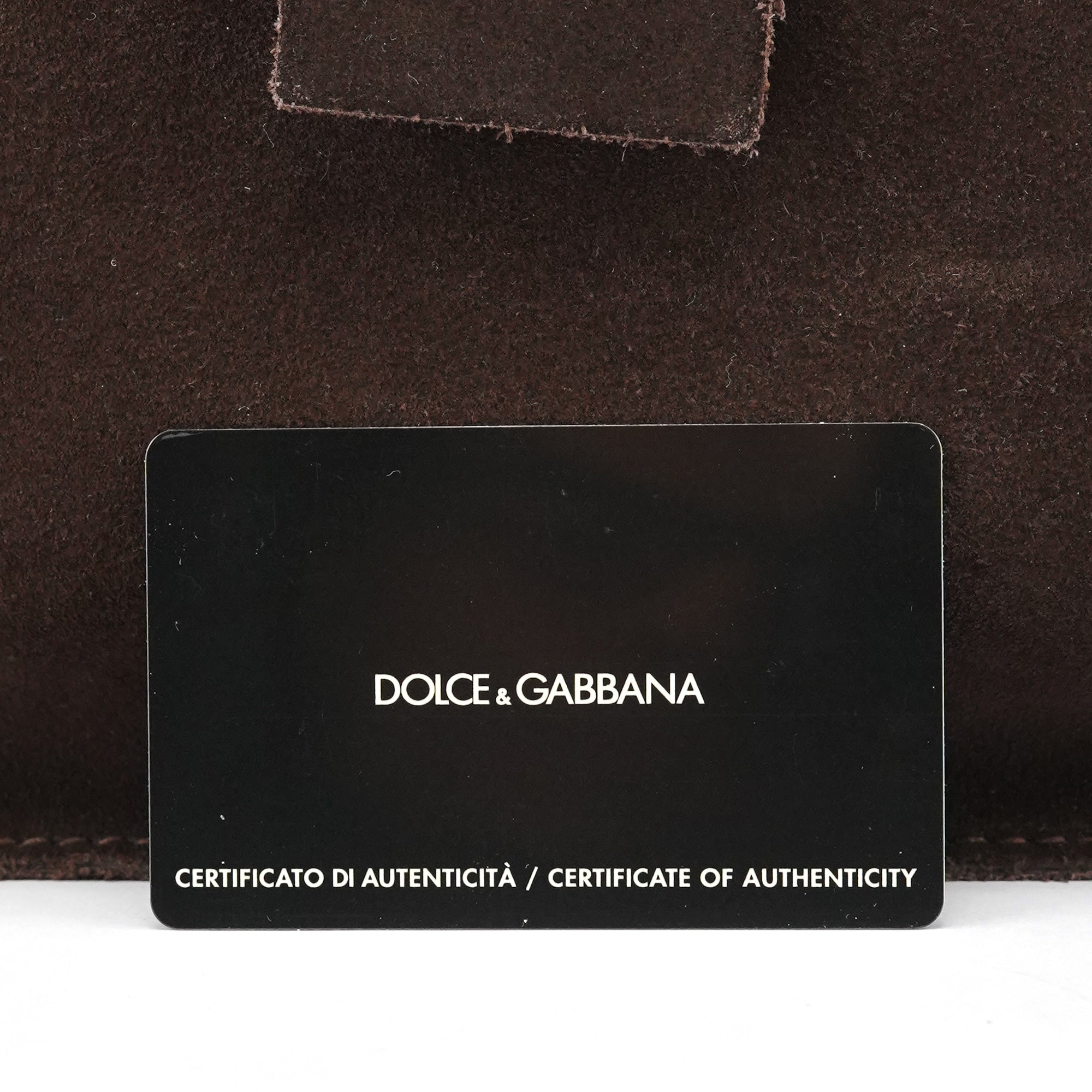 Dolce & Gabbana Sac porté épaule à rabat en daim marron