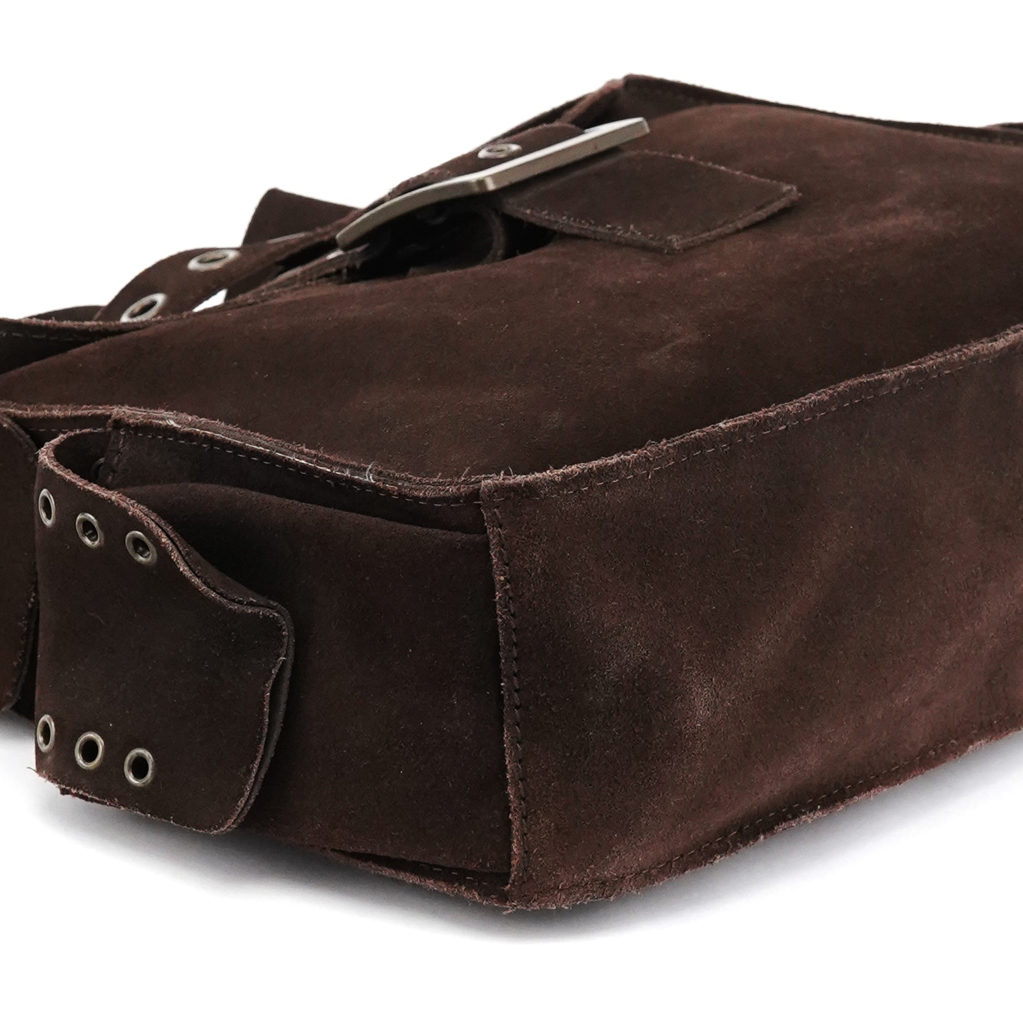 Dolce & Gabbana Sac porté épaule à rabat en daim marron
