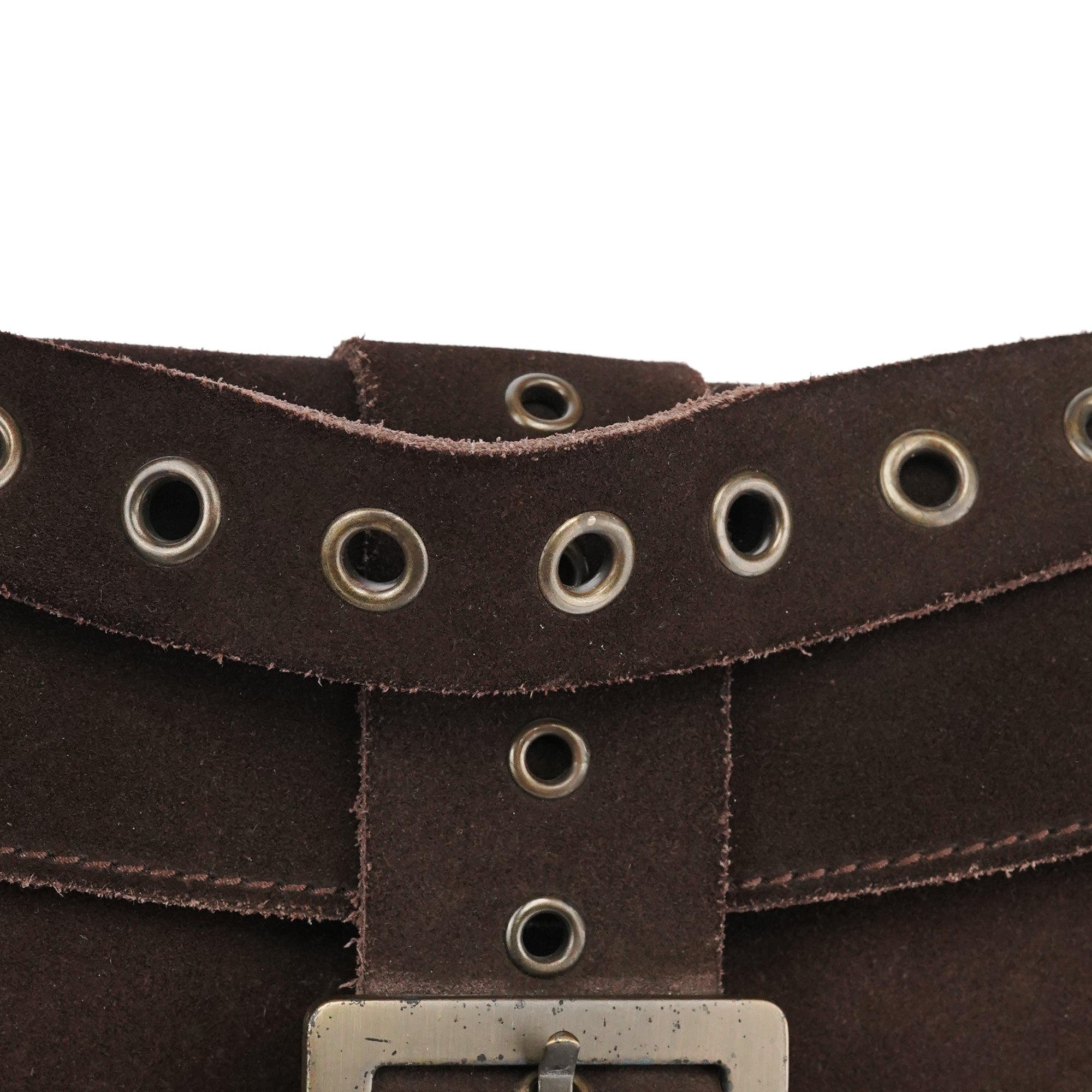 Dolce & Gabbana Sac porté épaule à rabat en daim marron