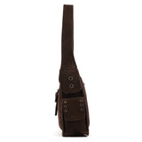 Dolce & Gabbana Sac porté épaule à rabat en daim marron