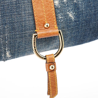 Dolce & Gabbana Denim Brown Calfskin Mini Hobo Bag