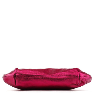 Dolce & Gabbana Fuchsia Metallic Leather Frame Shoulder Bag