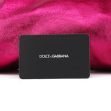 Dolce & Gabbana Sac porté épaule à fermoir cadre en cuir métallisé fuchsia