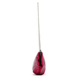 Dolce & Gabbana Fuchsia Metallic Leather Frame Shoulder Bag