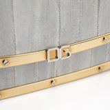 Dolce & Gabbana Grey Gold Leather DG Shoulder Bag