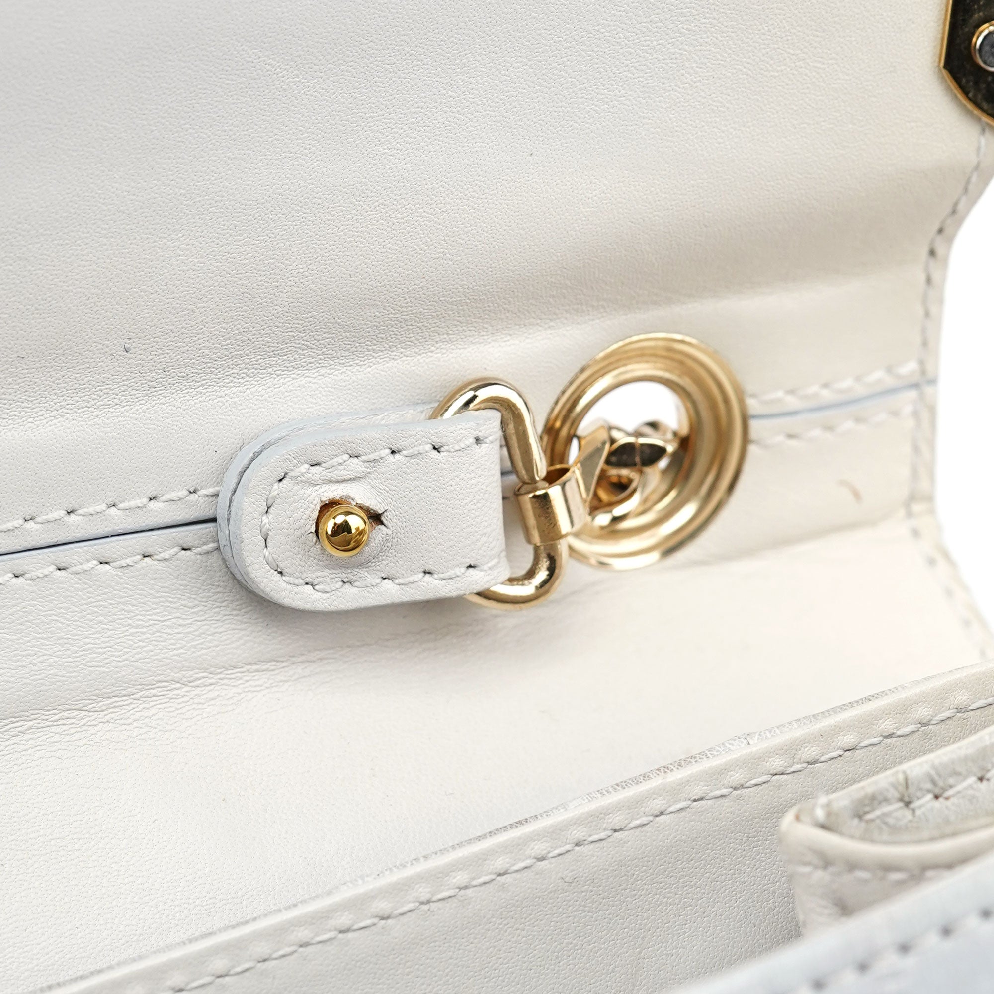 Dolce & Gabbana Grey Gold Leather DG Shoulder Bag