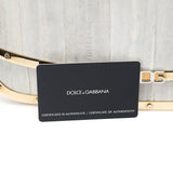 Dolce & Gabbana Grey Gold Leather DG Shoulder Bag