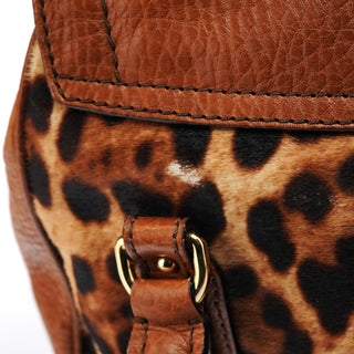 Dolce & Gabbana Leopard Calfhair Tote Bag