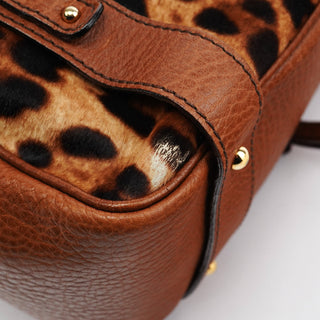 Dolce & Gabbana Leopard Calfhair Tote Bag
