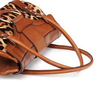 Dolce & Gabbana Leopard Calfhair Tote Bag